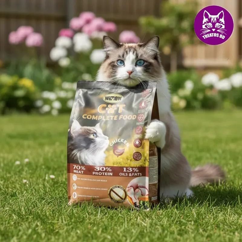 Wimow Grain Free Complete Dry Cat Food with Chicken, 30% Protein, Cranberry & Omega 3 & 6, Urinary Wellness Support, All Life Stages, 3 kg - Image 2