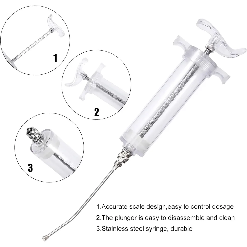 Bird feeding syringe with accurate scale and removable plunger