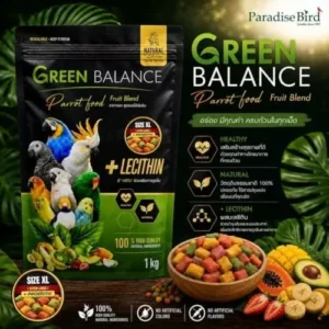 Green Balance Parrot Food Fruit Blend 1 kg bag with lecithin and probiotics