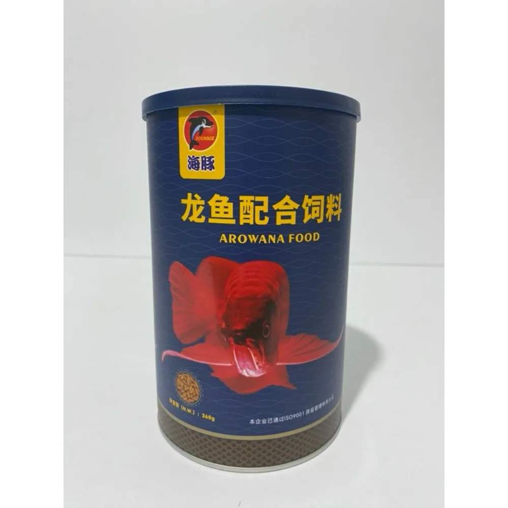 Porpoise Arowana Food 360 g can – front view