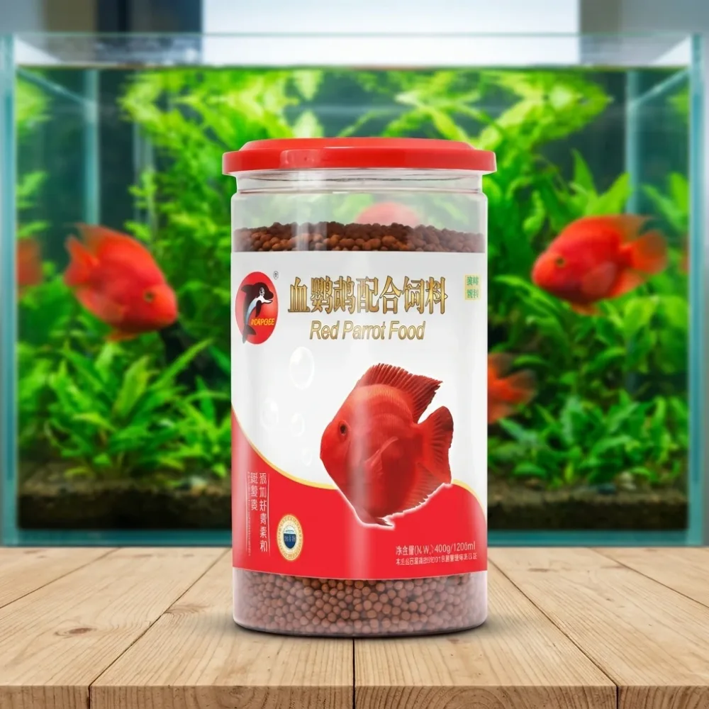 Porpoise Red Parrot Fish Food – colour-enhancing pellets for blood parrot fish