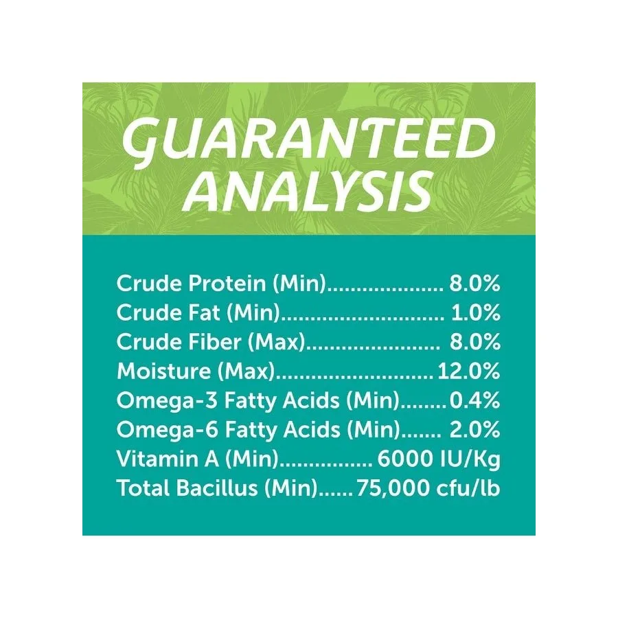 Guaranteed analysis of the seed mix for small birds