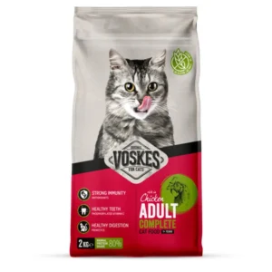 Voskes Adult Complete Chicken dry cat food, 2 kg bag