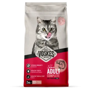 Voskes Adult Complete Salmon dry cat food, 2 kg bag