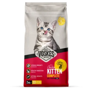 Voskes Kitten Complete Chicken dry cat food, 2 kg bag